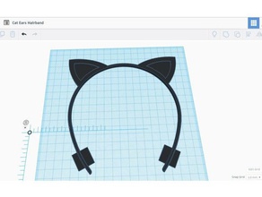natural cat ears hair band accessories girl 3d print model - Mito3D