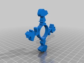 fidget spinner snoopy y woodstock juegos juguetes juguete los cacahuetes 3d print model - Mito3D