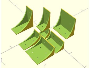 parametric 90 degree bracket parts 3d print model - Mito3D