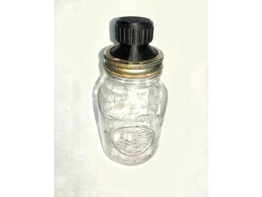 mason jar screwable cap recipientes recipiente jarra de vidro masonjar frasco 3d print model - Mito3D