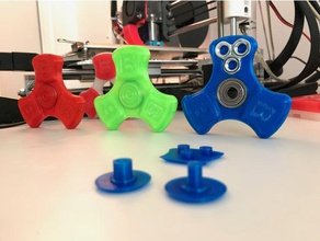 fidget spinner interchangeable tags mechanical toys fidget-toy fidgetspinner spinners 3d print model - Mito3D