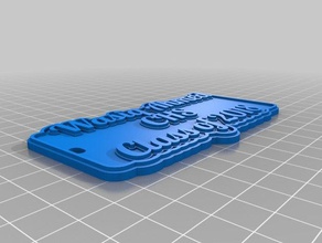 wasiq nome del tag i portachiavi su misura 3d print model - Mito3D