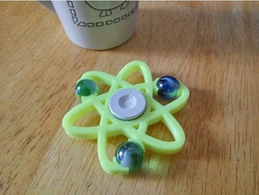 l'atome de marbre spinner personnalisable jouets & jeux fidget main jouet 3d print model - Mito3D