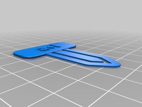 a+i thin small 2 bookmark paper clip office customized 3d print model - Mito3D