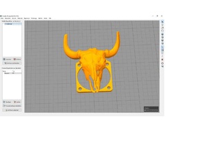 skull fan cover 40x40 3d Drucker Zubehör anet a8 bison bull Spaß Schädel 3d print model - Mito3D
