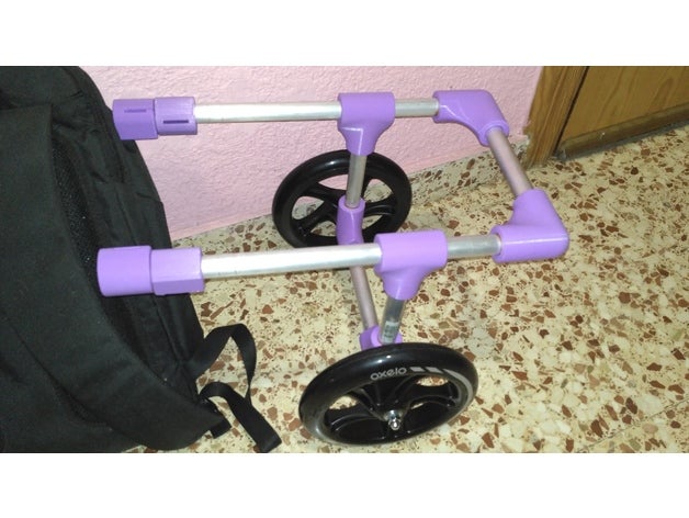 silla de ruedas para perro, el perro la 3D print model - Mito3D