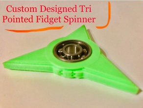 tri punta fidget spinner giochi e giocattoli 3d print model - Mito3D