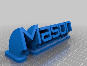 mason targa office su misura 3d print model - Mito3D