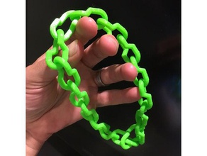 drucken-in-place-Armband Mode Kette chainlink - Anschlüsse link Halskette drucken Ort tinkercad tinkertivities 3d print model - Mito3D