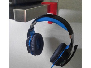 fone de ouvido com gancho ikea prateleira office cabide fones 3d print model - Mito3D