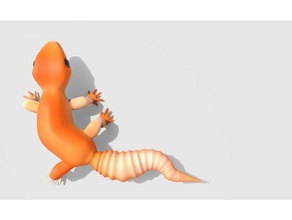 gecko A impressão 3d leopard lagarto 3d print model - Mito3D
