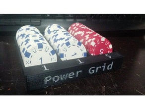 power grid 40 mm poker chips holder toy & game accessories 3d print model - Mito3D