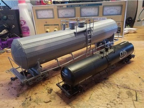 tank car 1 8 scale 3d printing model railroad railway trains o train 3d print model - Mito3D