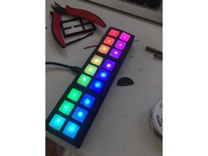 3d-gedruckte led-Tastatur - Elektronik Gehäuse für die Tastatur led-Streifen 3d print model - Mito3D