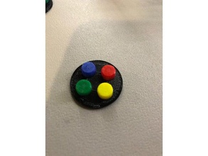 multicolor button pigrrl zero video games 3d print model - Mito3D