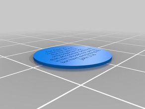 coaster john 3 16 signs & logos bible drink easy print flat scriptures supportless 3d print model - Mito3D