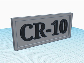 cr-10-Typenschild 3d Drucker Zubehör cr-10 creality cr 10 kryton name Namenstag s-4 s-5 tag 3d print model - Mito3D