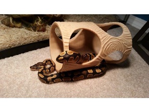 snake hide - fake log pets pet terrarium toy wood 3d print model - Mito3D