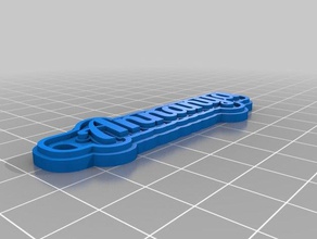 meine angepasste multiline-tag Schlüsselanhänger kundengebundene 3d print model - Mito3D