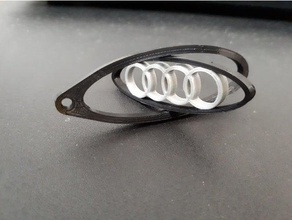 audi hilatura de anillo claves llaveros llavero spinning 3d print model - Mito3D