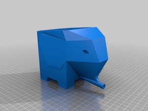 jumbo elefante vajilla escurridor +5mm fuentes de la casa 3d print model - Mito3D