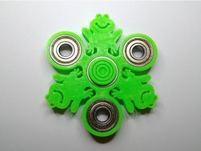 frog fidget spinner toy & game accessories animal fidget-toy fidgeting fidgetspinner hand spinners toys 3d print model - Mito3D