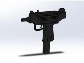 uzi La stampa 3d battaglia cool la pistola pistole bello super guerra le guerre 3d print model - Mito3D