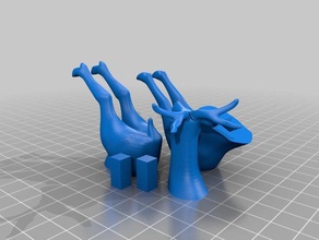 deer puzzle learning 3d print model - Mito3D