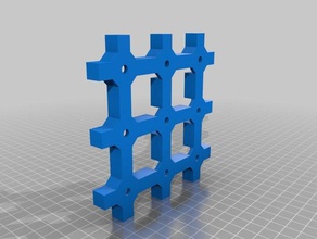 3x3 led cube baseplate 5mm leds games 3d print model - Mito3D
