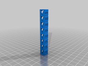 temp calibration tower 250-180 3d printing tests customized 3d print model - Mito3D