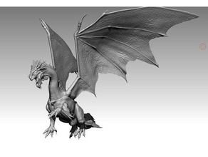 dragón de vuelo La impresión en 3d 3d print model - Mito3D