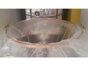 madeira loop titular pendurar sacos cozinha e sala de jantar o saco aro lixo 3d print model - Mito3D