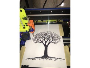 arbre clipart test crayon traceur imprimante 3d L'impression de dessin stylet plume d'arbre en 3d print model - Mito3D
