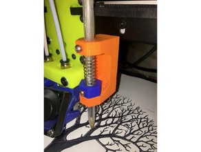 pen plotter mount spring 3d printer printing 2d art drawing holder loaded 3d print model - Mito3D