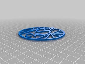 my customized monogrammed coaster kitchen & dining 3d print model - Mito3D