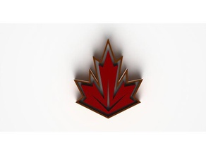 Dünya Kupası hokey Kanada logosu spor ve açık hava bir şey buz hokeyi logo nhl basit 3d print model - Mito3D