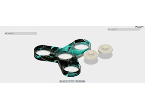 classic fidget spinner w caps toy & game accessories 3d print model - Mito3D