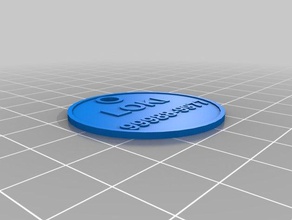 meine angepasste Runde dog tag Haustiere kundengebundene 3d print model - Mito3D