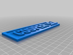 cooper wwe name plate 3d printing door sign 3d print model - Mito3D