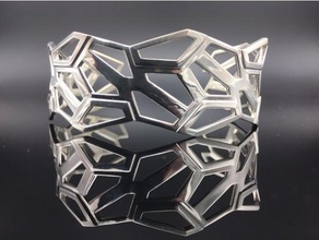 stein bilezik yıldönümü harika bling geek hediye hp fusion takı matematik matematiksel nerd naylon pentagon pla shapeways Gümüş şık Mozaiği thermoform döşeme 3d print model - Mito3D