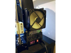 anet a8 120mm fan power supply 3d printer accessories upgrade mount 3d print model - Mito3D