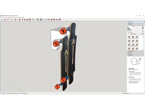 Doppeldecker-skate-deck hanger skateforce - Organisation board Elektro-longboard Elektro-skateboard longboard drücken Sie reset skate skateboard 3d print model - Mito3D