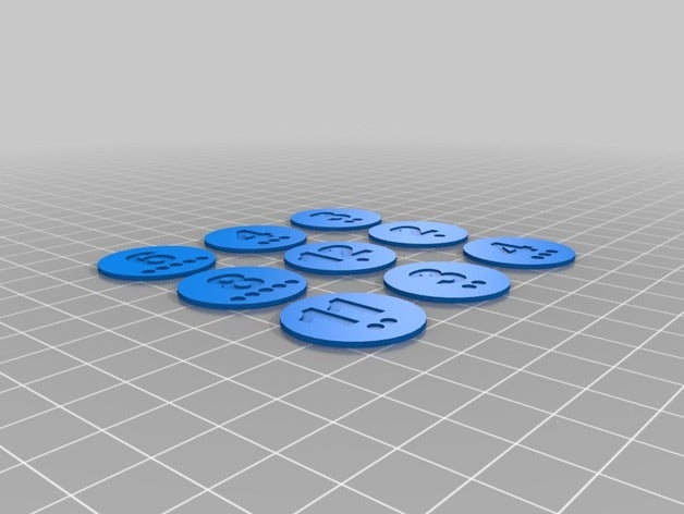 settlers catan number tokens games 3D print model - Mito3D