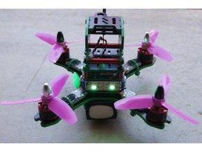 semplice 30x30 led ring drone quadcopter il fai da te betaflight brushless i controllori di volo hobbymate rgb rgb-led striscia ws2811 ws2812 ws2812b 3d print model - Mito3D