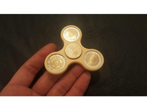 fidget spinner argentino con monedas de 1 peso juegos y juguetes argentina moneda fidgetspinner hilanderos juguete impresión rápida pequeño presente tri-spinner tri 3d print model - Mito3D