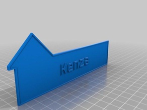 meu personalizados, porta, placa de nome exterior e jardim personalizado 3d print model - Mito3D