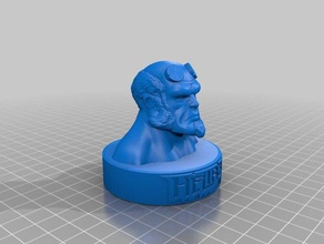 hellboy-busto suporte incluído criaturas 3d print model - Mito3D