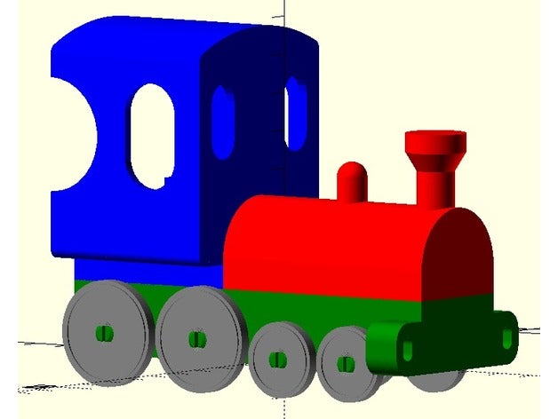 duplo locomotora de vapor juguetes construcción la tren 3D print model - Mito3D