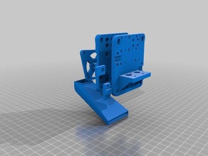 my customized hot end mount generator - chimera 2 dual volcano 3d printer parts 3d print model - Mito3D