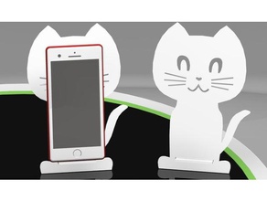 phone holder iphone 6 7 etc mobile cat cell hello kitty smartphone sony xperia 3d print model - Mito3D